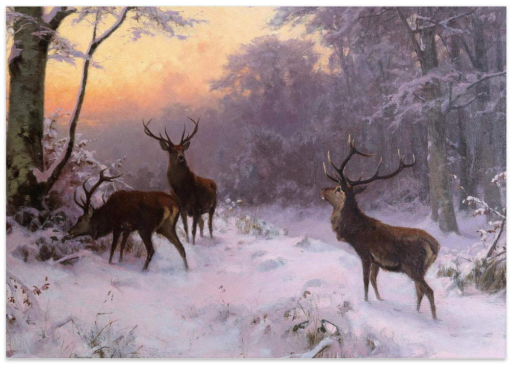 Arthur Thiele - Wild Im Winterwald 1874