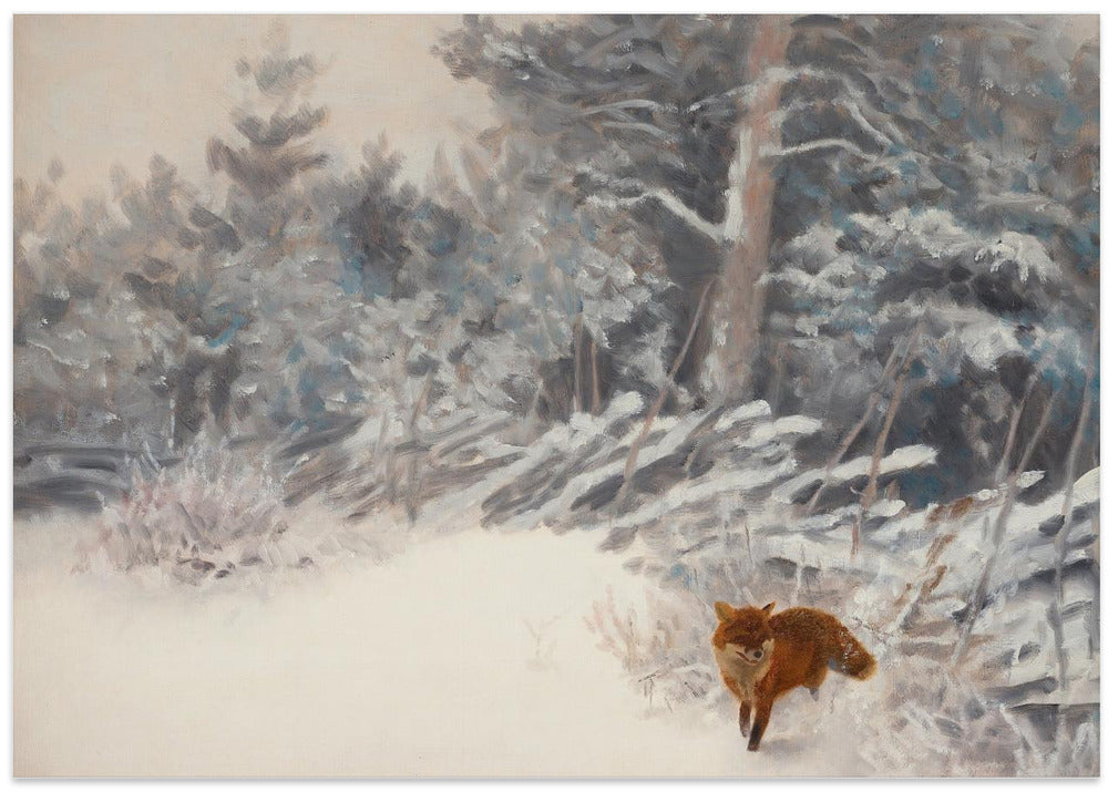 Bruno Liljefors - Winter Landscape With Fox 1928