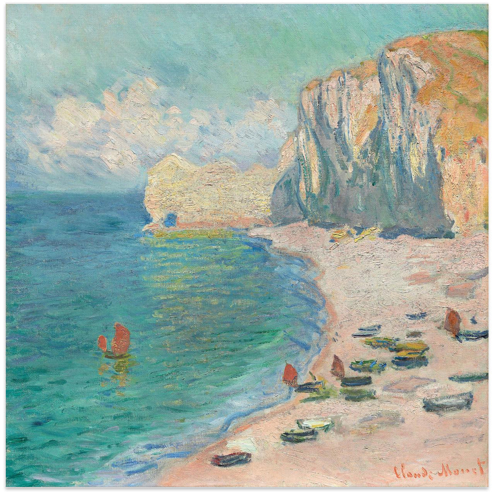 Monet The Beach and the Falaise D'amont (1885)
