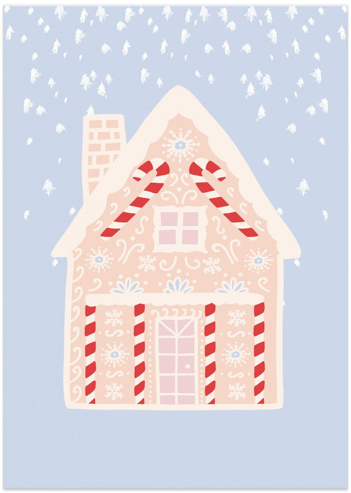 Blue Gingerbread House